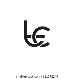 Initial letters tc, round overlapping chain shape lowercase logo modern design monogram black