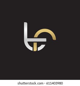 Initial letters tr, round overlapping chain shape lowercase logo modern design silver gold