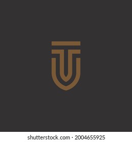 Initial letters TU logo design inspiration vector template