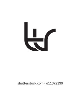 Initial letters tv, round overlapping chain shape lowercase logo modern design monogram black