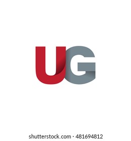 Initial Letters Ug Overlapping Fold Logo Stock Vector (Royalty Free ...