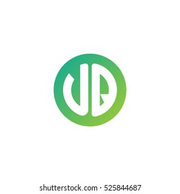 Initial letters UQ circle shape green simple logo