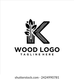 initial letters with wood grain pattern