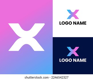 Anfangsbuchstaben X Elegantes Logo, Moderner Logo-Design-Vektorgrafik