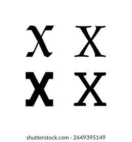 Letras iniciais X Logotipo elegante Modern Stock Vetor.