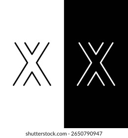 Letras iniciais X Logotipo elegante Modern Stock Vetor.
