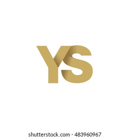 Initial letters YS overlapping fold logo brown gold