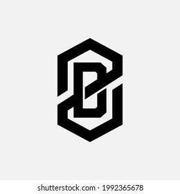 Initial letters Z, D, ZD or DZ overlapping, interlocked monogram logo, black color on white background