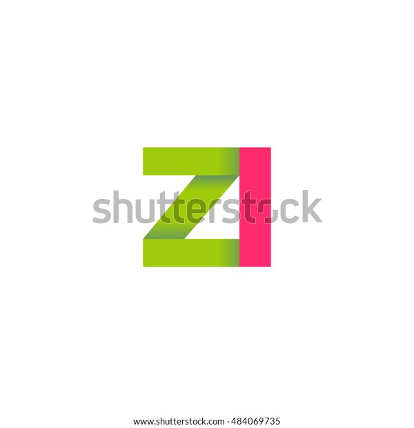 Initial Letters Zi Overlapping Fold Logo Stock Vector (Royalty Free ...