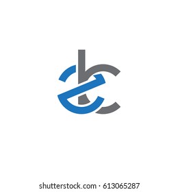 Initial letters zk, round overlapping lowercase logo modern design blue gray