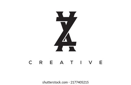 Initial letters ZX, XZ monogram logo design with creative style alphabet symbol. ZX, XZ spiral letters universal elegant vector emblem, logotype. Graphic alphabet symbol for corporate identity
