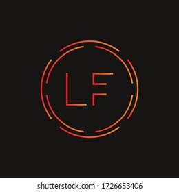 Initial LF letter Logo Design vector Template. Abstract Letter LF logo Design