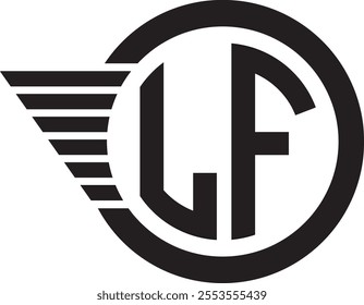 Initial LF logo design LF modern monogram and elegant logo design, Professional Letters Vector Icon Logo on background
