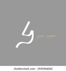 Initial Lg beauty monogram and elegant logo design