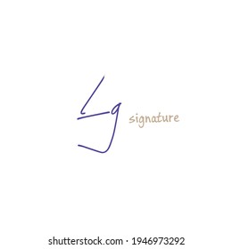 Initial Lg beauty monogram and elegant logo design