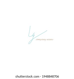 Initial Lg beauty monogram and elegant logo design