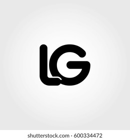 initial lg black business logo