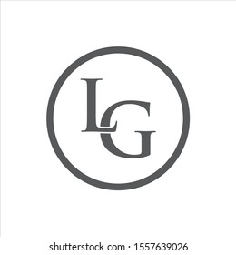 Initial LG circle beauty  and elegant logo design vector eps