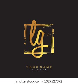 Initial LG handwriting logo vector