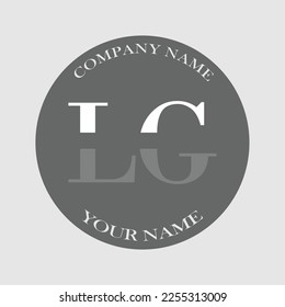 Initial LG Buchstaben Logo Typografie elegante moderne Illustration Monogramm kreativ