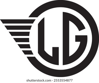 Initial LG logo design LG modern monogram and elegant logo design, Professional Letters Vector Icon Logo on background