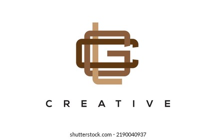 initial LGC, CGL letters monogram, three letters creative modern typographic logo, eye catching LGC, CGL alphabet stylish logo vector