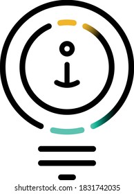i Initial lightbulb logo concept vector. Tech, idea, solution, creative, innovative, inspiration icon