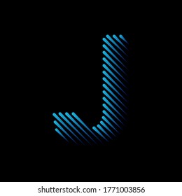 Initial line Letter J Logo Icon Concept. Creative Minimal Alphabet Emblem Design Template. Graphic Symbol for Corporate Business Identity.Creative Vector Graphic Element.