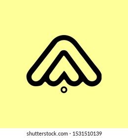 Initial line Letter A logo vector design template. - Vector