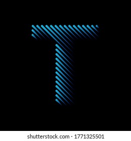 Initial line Letter T Logo Icon Concept. Creative Minimal Alphabet Emblem Design Template. Graphic Symbol for Corporate Business Identity.Creative Vector Graphic Element.