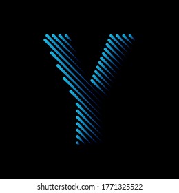 Initial line Letter Y Logo Icon Concept. Creative Minimal Alphabet Emblem Design Template. Graphic Symbol for Corporate Business Identity.Creative Vector Graphic Element.