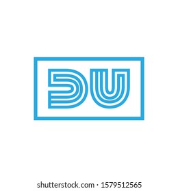 Initial line logo letter DU for business company or brand product