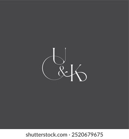 initial with line UK monogram wedding logo concept letter luxury curvy style