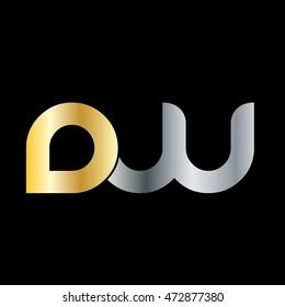 Initial Linked Circle Lowercase Logo Gold Silver