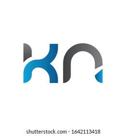 Initial Linked Letter KN Logo Design vector Template. Creative Abstract KN Logo Design Vector Illustration