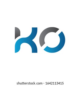 Initial Linked Letter KO Logo Design vector Template. Creative Abstract KO Logo Design Vector Illustration