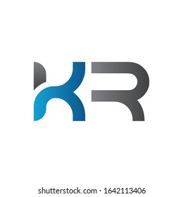 Vorlage für die Vektorillustration des Initial Linked Letter KR Logo-Designs. Illustration zur kreativen abstrakten Vektorillustration für das Design von KR-Logos