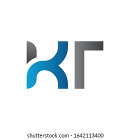 Initial Linked Letter KT Logo Design vector Template. Creative Abstract KT Logo Design Vector Illustration