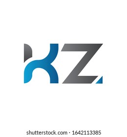 Initial Linked Letter KZ Logo Design vector Template. Creative Abstract KZ Logo Design Vector Illustration