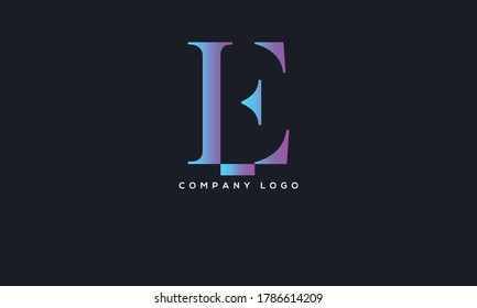 Initial Linked Letter LE EL Logo Design vector Template. Creative Abstract LE EL Logo Design Vector Illustration