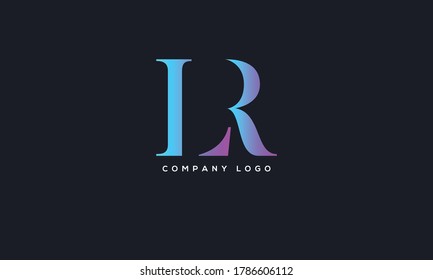 Initial Linked Letter LR Logo Design vector Template. Creative Abstract LR Logo Design Vector Illustration