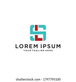 Initial Linked Letter LS Logo Design vector Template. Creative Abstract LS Logo Design Vector Illustration