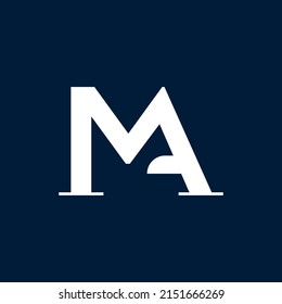 Initial Linked Letter MA Logo Design vector Illustration.