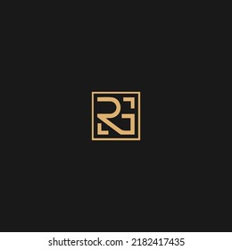 Initial linked letter RG logo design. Modern letter RG logo design vector with modern trendy