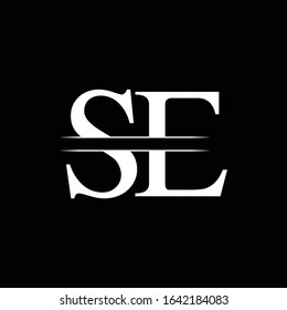 Initial Linked Letter SE Logo Design Vector Template. SE Letter Logo Design