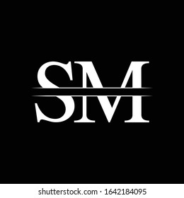 Initial Linked Letter Sm Logo Design Stock Vector (Royalty Free ...