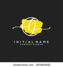Initial LJ beauty monogram and elegant logo design, handwriting logo of initial signature, wedding, fashion, floral and botanical with creative template.