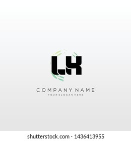 Initial LK abstract logo design vector.