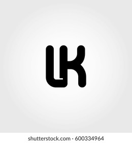 initial lk black business logo