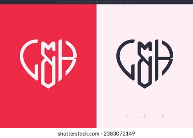 initial LK letters with red heart and love logo flat icon monogram concept